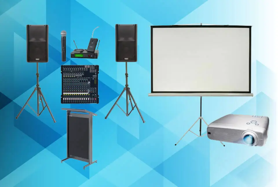 customized AV solutions Epson projector, screen, loud speaker, projector hire Sydney